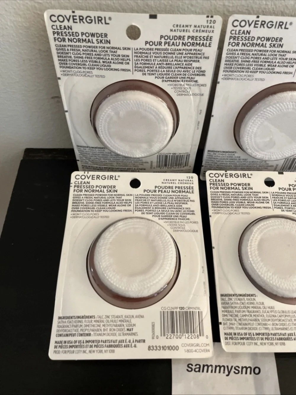 Covergirl Clean Pressed Powder 120 Creamy Natural Original Talc x4